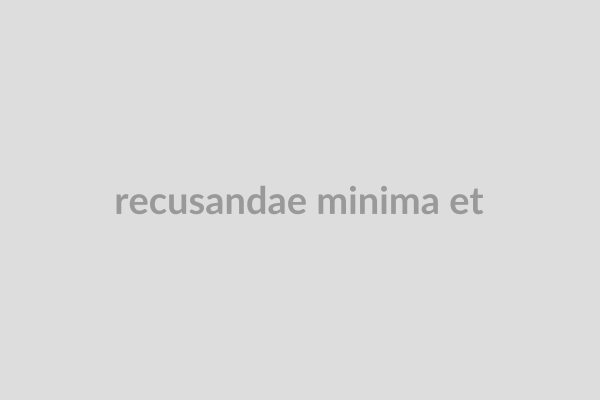 Recusandae minima et